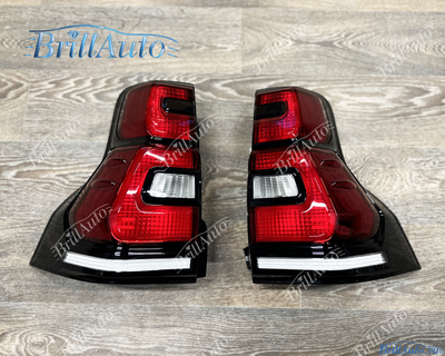 Стопы Toyota Land Cruiser Prado 150 2009-2017 стиль 2018+ с анимацией