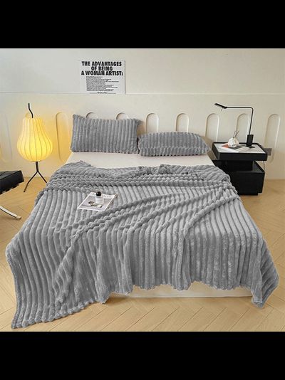 Плед CRISTELLE "Stripe premium" фланель 1,5-спальный 150x200 CST1520-01