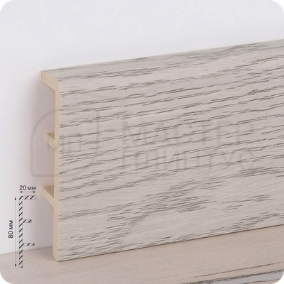 Плинтус ПВХ Рико Концепт 80мм 2,2м. 80201