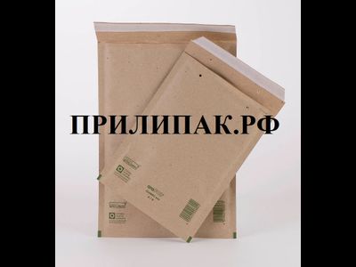 Пакет с воздушной подушкой G/17 из переработанной травяной бумаги (250х350мм+50мм клапан)