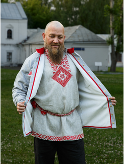 "Царская" славянская рубаха - лён 100%