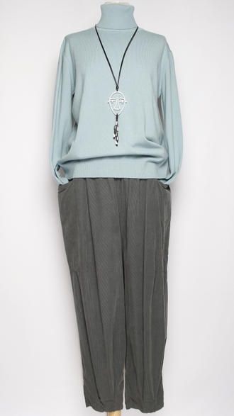 Брюки Бохо вельветовые "БАНАНЫ" графит р.48-54