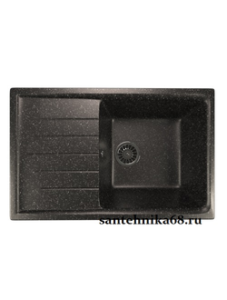 Мойка из искусственного мрамора MIXLINE ML-GM19 прямоугольная с крылом 495*750*200мм