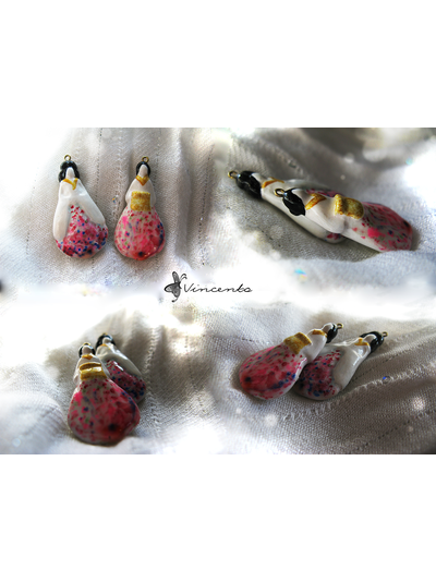 Восточная красавица. Серьги в восточном стиле - миниатюра из полимерной глины