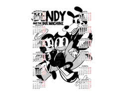 Календарь настенный Бенди и чернильная машина №18