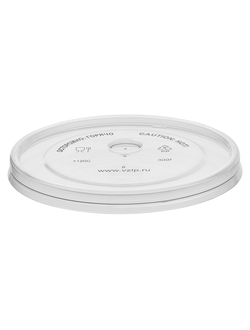 Крышка плоская с/отв. для стакана Bubble Cup 90 мм (прозр.) 50 шт.