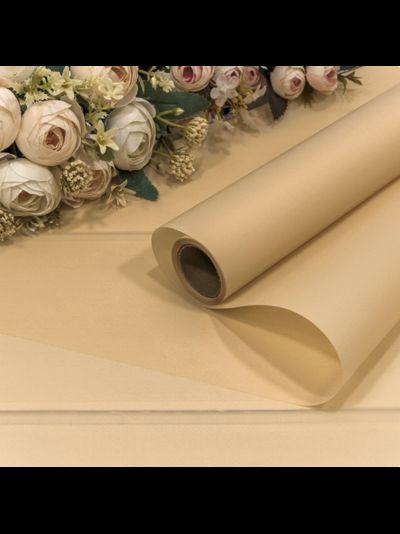 Пленка матовая в рулоне 50мкм (оранжево-желтая), 58см*10м