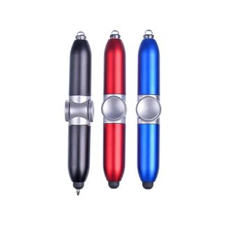 Ручка шариковая MEGA1, син, 4в1 (LED- лампа, антистресс, стилус)
