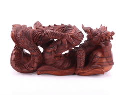 Модель № W26: скульптура резная из дерева суар "Дракон"