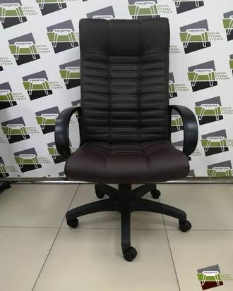 Кресло Кр26 (АТЛАНТ) ТГ ПЛАСТ ЭКО3 (экокожа шоколад)