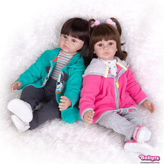 Куклы реборн — Двойняшки "Герда" и "Кай" 60 см