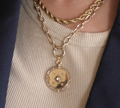 Колье "Звездное небо" цвет золото A&C(Норвегия)