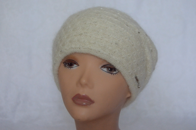 Vizio Италия 6726 берет белый со стеклярусом фото