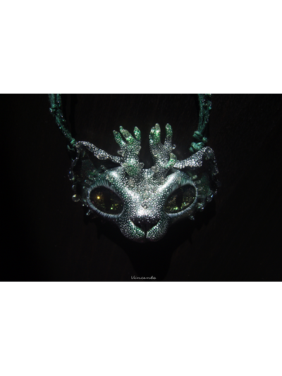 Колье в стиле фэнтези &quot;ЛосеРог из рода лесных котов-единорогов&quot;