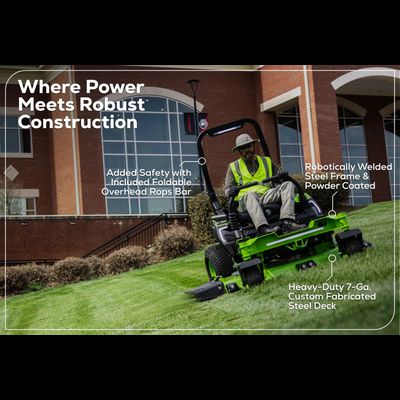 Райдер Zero-Turn Greenworks OptimusZ ZTC152 82V 24 кВт·ч
