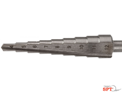 Ступенчатое сверло 4-12 мм, прямая канавка