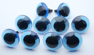 Глаза живые синие, диаметр 18 мм, 1000 шт (Оптом)
