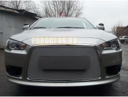 Защита радиатора Mitsubishi Lancer X 2011- chrome PREMIUM