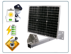 Солнечная панель с аккумуляторами для питания электронных устройств напряжением 12В и обеспечения автономной работы в уличных условиях, 50 А/ч