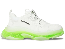 Balenciaga Triple S Sneaker Clear Sole White Fluo Yellow