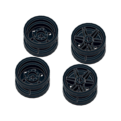 !АНАЛОГ! Wheels /  30 rims Black, BLACK (WHL2)