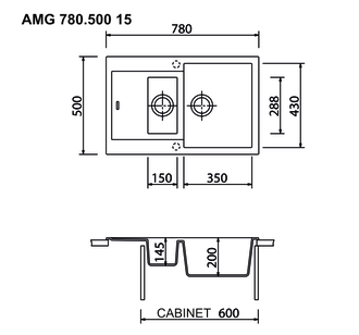 Кухонная мойка Amanda AMG780.500 15