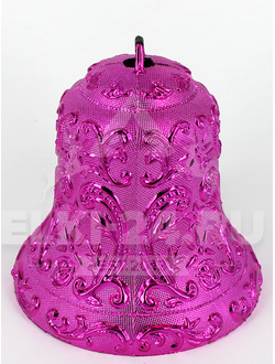 Колокольчик резной 25 см розовый для украшения высотных елок
