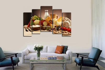 Модульная картина "Сытное ассорти"