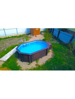 Деревянный бассейн "Иркут" 400 х 250 х 145 см Кристалл со скидкой