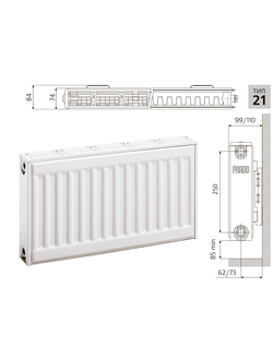 Cтальной панельный радиатор PRADO Classic  21х300х2200