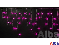 Бахрома 3*0.5 м РОЗОВЫЙ, мерцание IP 54