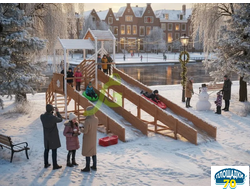 Зимняя горка "IgraGrad Snow Fox", скат 8+5 м мод.1 Томск