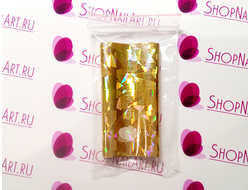 Фольга переводная "Голография Битое стекло Золото"