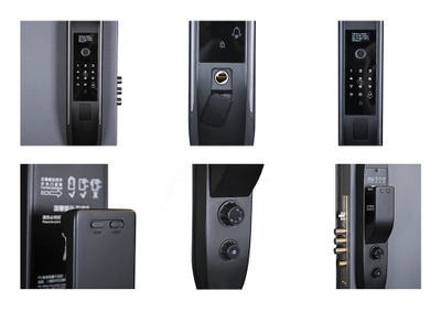 Биометрический врезной дверной замок Smart lock Black