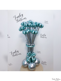 Букет из 9 цветочков с оформлением