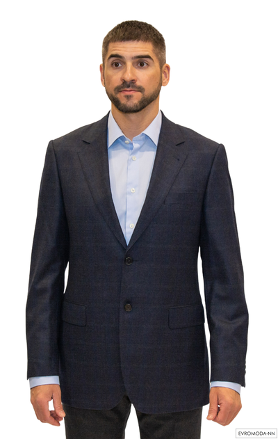 Пиджак мужской синий в клетку Франко-790