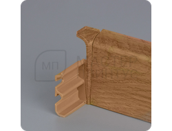 Плинтус из дюрополимера Comfort Classic 80 дуб темный с внутренним углом