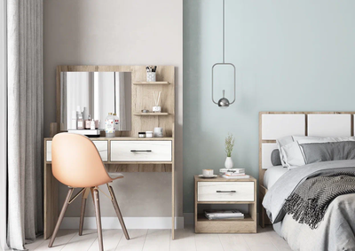 Тумба прикроватная ТП-3 крафт белый/серый