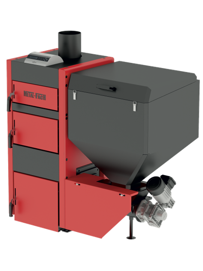 Котел Metal-Fach SMART Auto ECO PLUS 30 кВт  с левой подачей (поворотная горелка с самоочисткой)