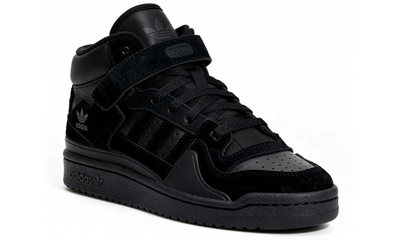 Кроссовки Adidas Forum High Black зимние