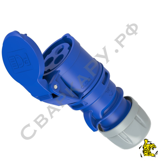 Розетка кабельная PCE Shark 223-6 220В/32А 3 полюса IP44 CEE ударопрочная брызгозащищенная