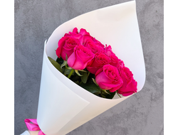 Букет розовых роз Эквадор премиум 15 шт