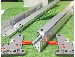 400мм Направляющие скрытого монтажа полного выдвижения с доводчиком AMALET