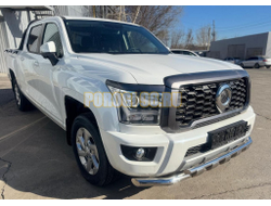 Защита переднего бампера двойная с перемычками Папа Тюнинг d60/42 для Great Wall Poer KingKong 2023-