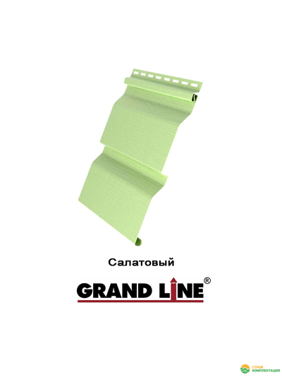 Виниловый сайдинг D4,4 Grand Line Amerika корабельный брус длина 3,6 м. Цвет: Салатовый