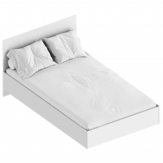 Кровать белая Бьянко 1200