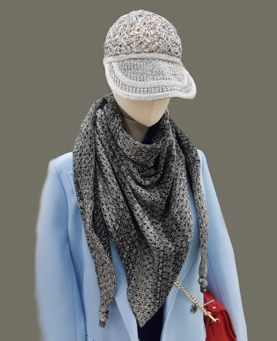 вязаный летний шарф платок итальянский женский фото