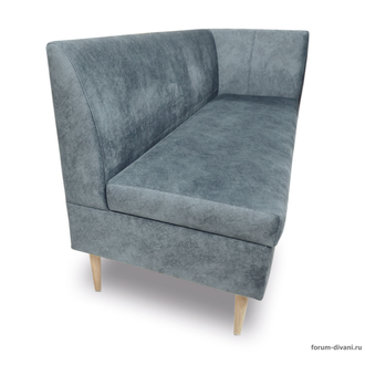 Кухонный ДИВАН "ФОРУМ-8Б" с боковой спинкой, Серый Правый