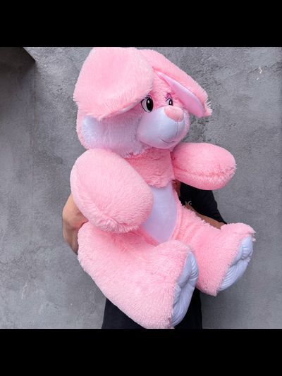 Плюшевый заяц 110 см розовый