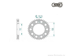 11508-45 Звезда ведомая (алюминий) 530# CBR1100XX 96-08 -1 AFAM 11508-45